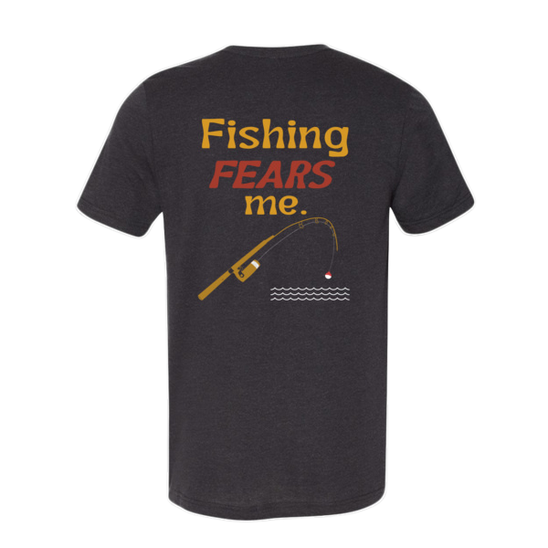Fish Fear Me Shirt Bella Canvas Heather Black Tri-Blend