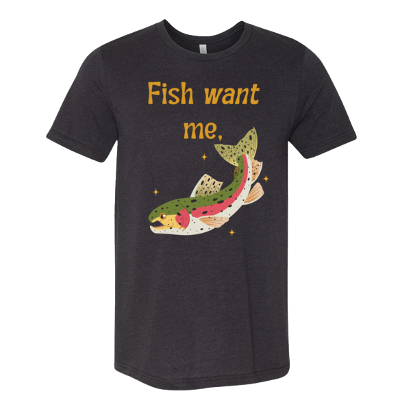 Fish Fear Me Shirt Bella Canvas Heather Black Tri-Blend
