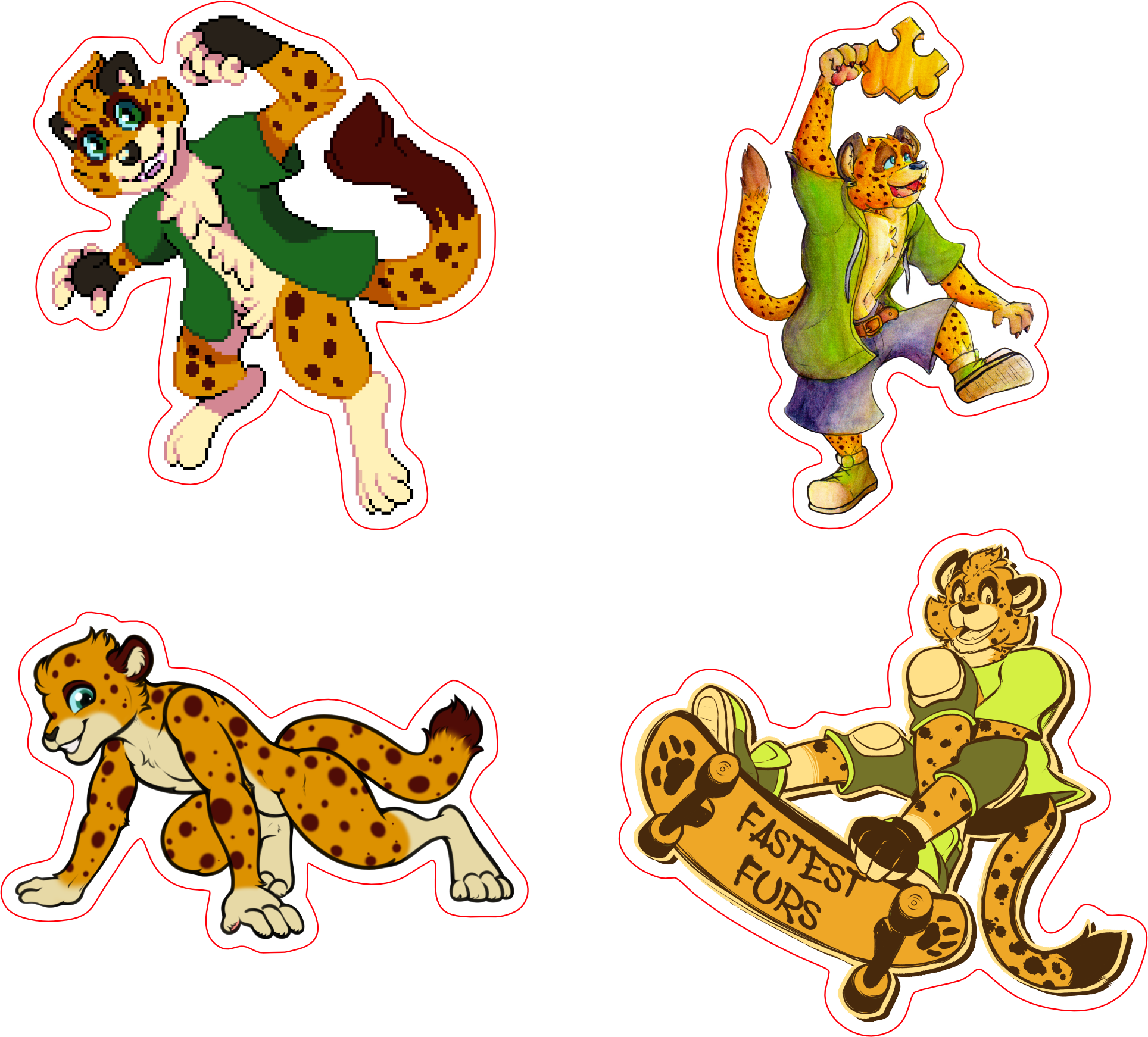 Fastest Furs Fall Fest Stickers