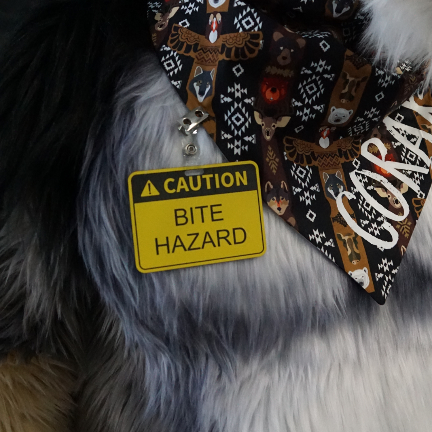 Fursuit Warning Badge